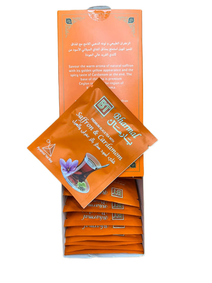 Bharmal Ceylon Black Tea with Natural Saffron and Cardamom flavour 20 foil teabags