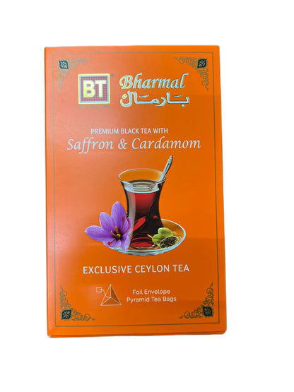 Bharmal Ceylon Black Tea with Natural Saffron and Cardamom flavour 20 foil teabags