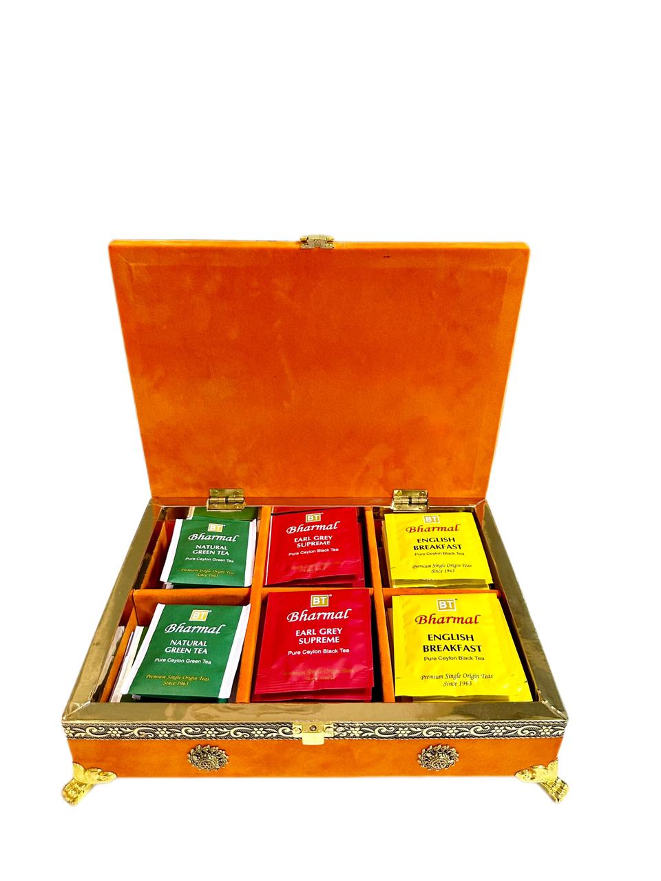 Bharmal Royal Tea Box Gift Set (60 Ceylon Tea Bags) - Orange