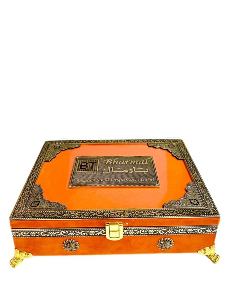 Bharmal Royal Tea Box Gift Set (60 Ceylon Tea Bags) - Orange