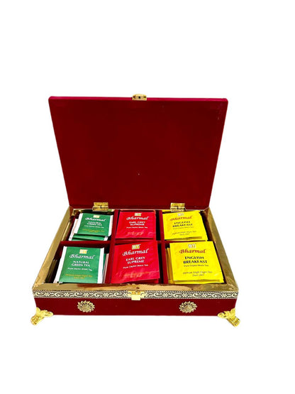 Bharmal Royal Tea Box Gift Set (60 Ceylon Tea Bags) - Red